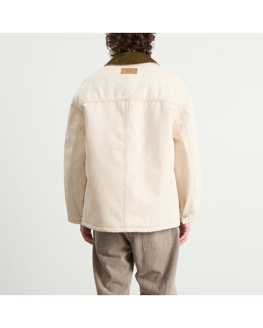 AMI Natural Off- Cotton Twill Worker Jacket for men
