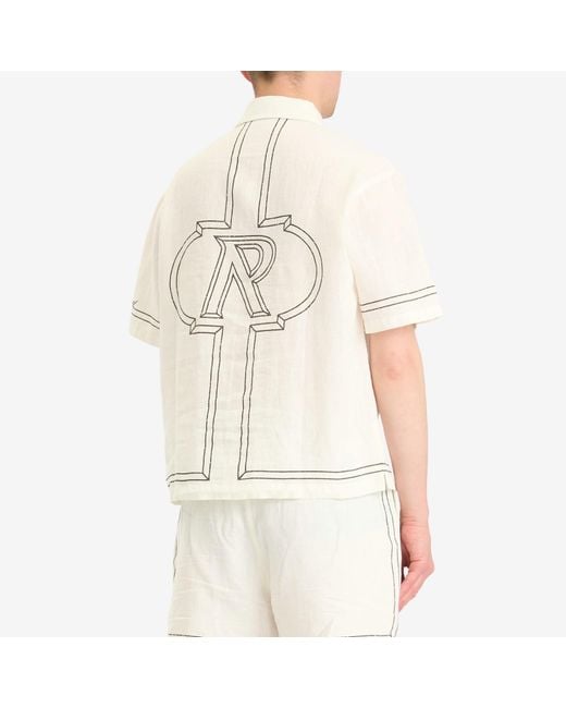 Represent White Border Vacation Shirt for men