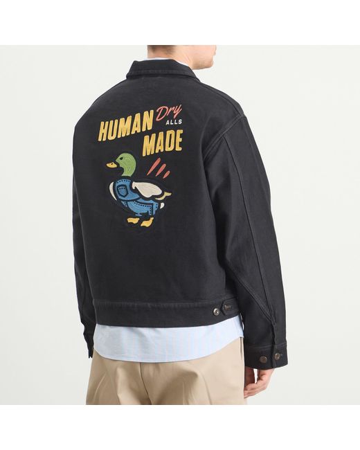 Human Made Black Zip Work Jacket for men