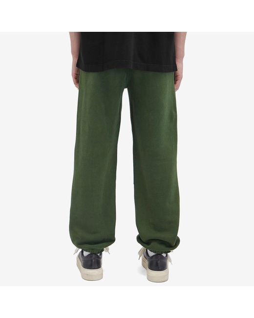 Cole Buxton Green Distressed Sweat Pants for men