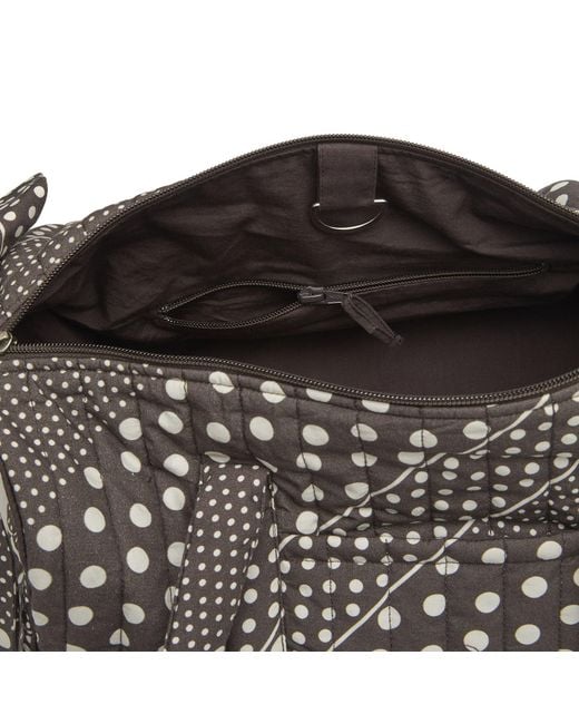 Damson Madder Black Quilted Weekender Bag