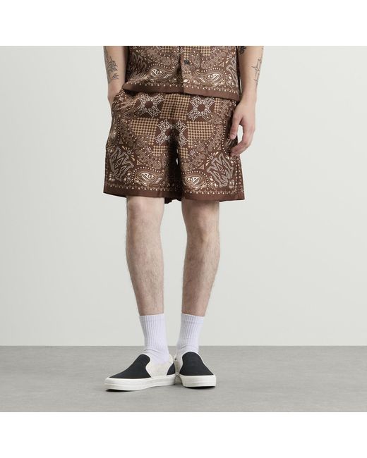Amiri Brown Ma Check Short for men