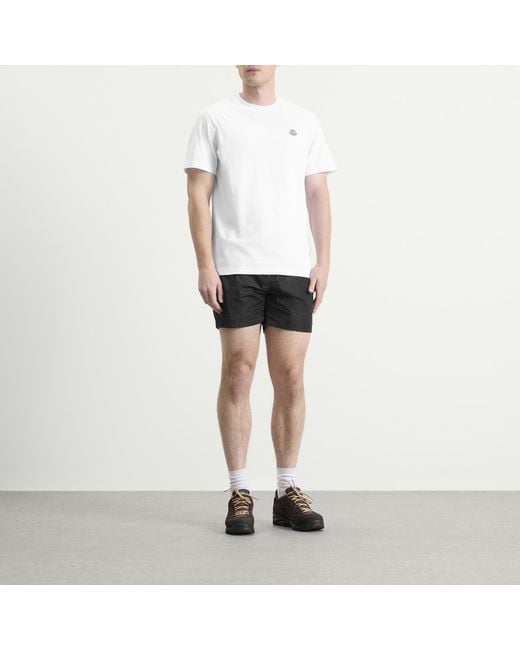 Moncler Black Nylon Swim Shorts for men