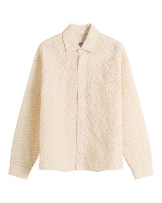 MKI Miyuki-Zoku Natural Ribbon Jacquard Box Dress Shirt for men