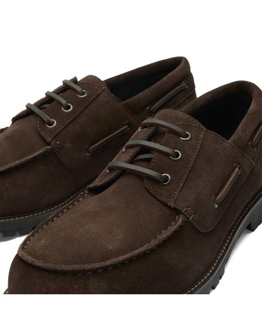 Studio Nicholson Brown Guston Lace Up Boat Shoe for men