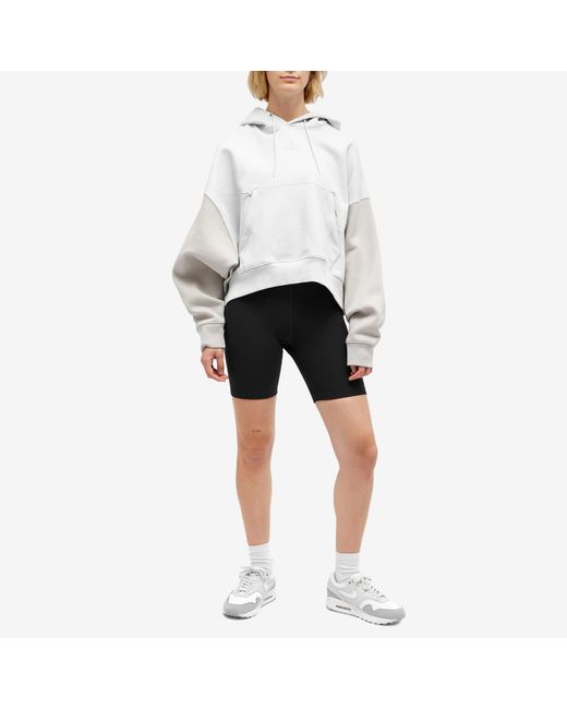 Nike Gray High Waisted 8 Inch Biker Shorts/Sail