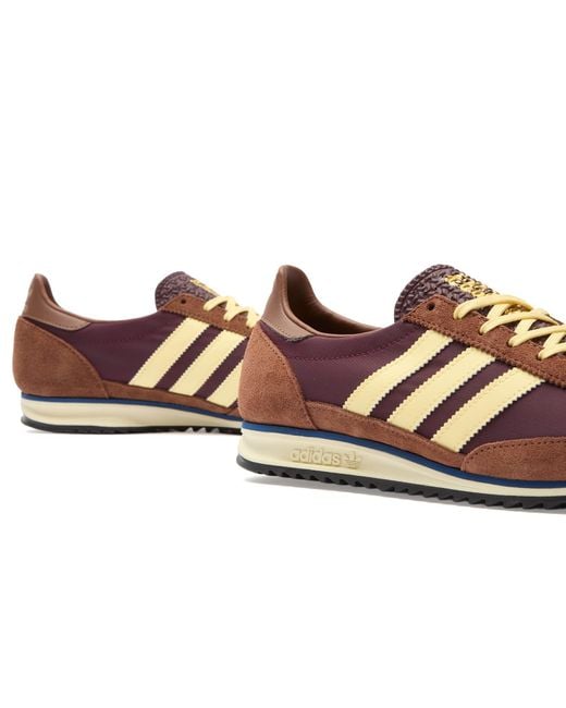 Adidas Originals Brown Sl 72 Og Nylon And Suede Sneakers for men