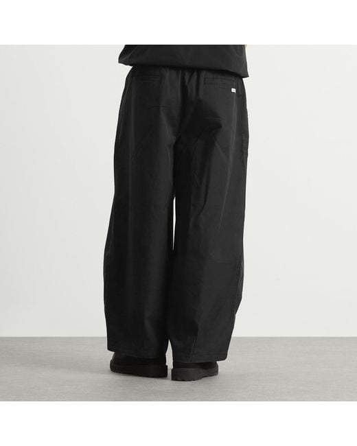 ANGLAN Gray Unbalance Long Tuck Balloon Pants for men