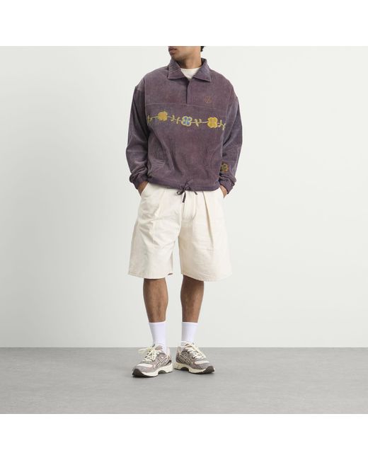 STORY mfg. Natural Hand Embroidered Lush Carpenter Shorts for men