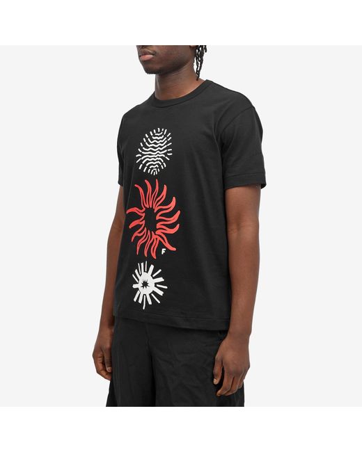 Comme des Garçons Black Comme Des Garçons X Filip Pagowski Suns Print T-Shirt for men
