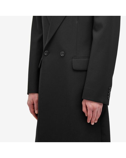 Alexander McQueen Black Double Breasted Coat for men