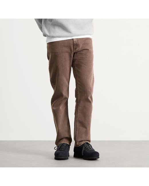 Dime Brown Straight Denim Pants for men