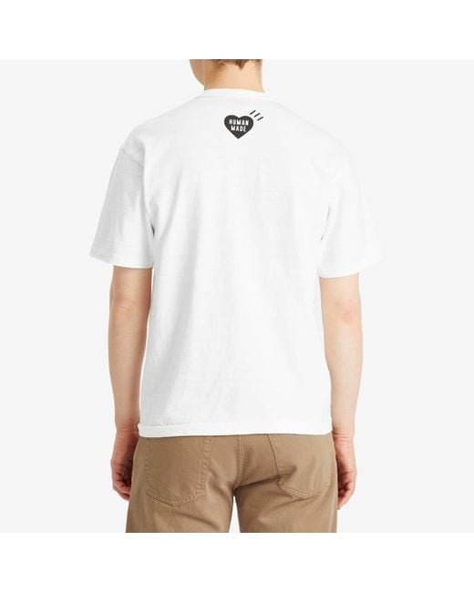 Human Made White Circle Graphic T-Shirt for men