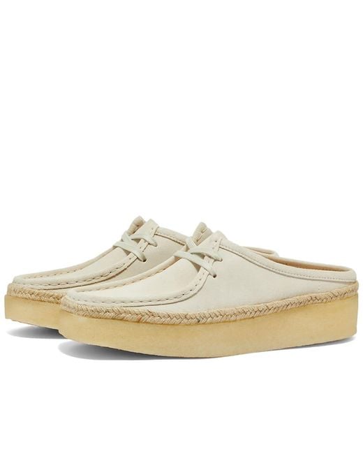 Clarks White Wallabee Cup Mule