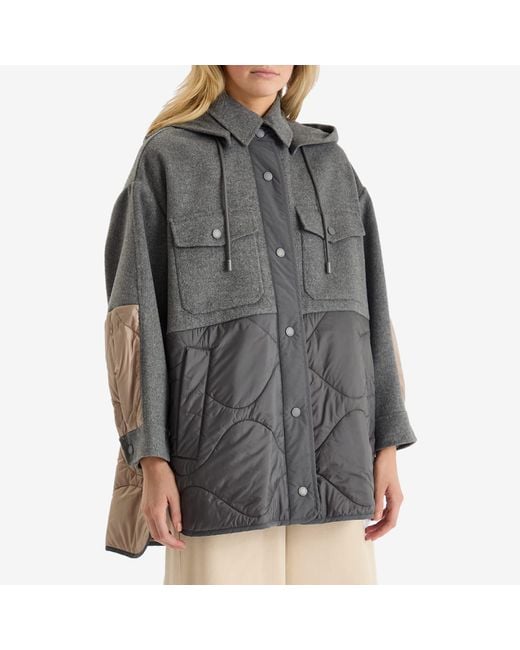 Weekend by Maxmara Gray Ossola Quilted Coat