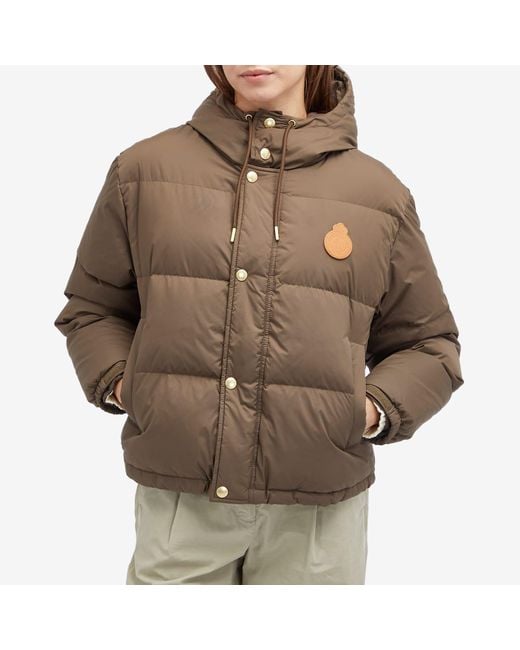Sporty & Rich Brown Crown Puffer Jacket