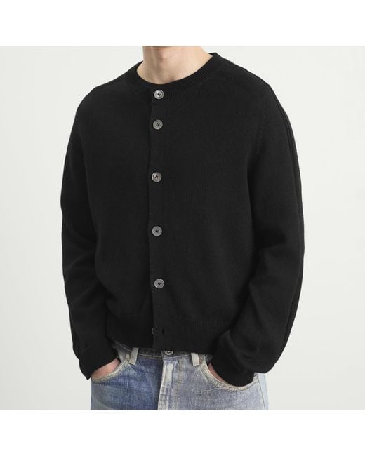 Our Legacy Black Linen Wool True Cardigan for men