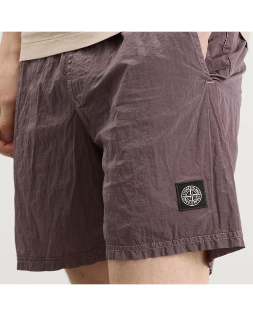 Stone Island Purple Nylon Metal Swim Shorts for men
