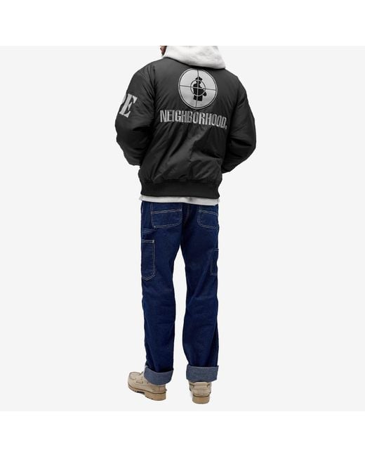 Neighborhood Gray X Public Enemy Varsity Jacket for men