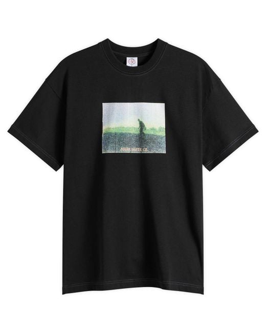 POLAR SKATE Black Beach Walk Contrast T-Shirt for men