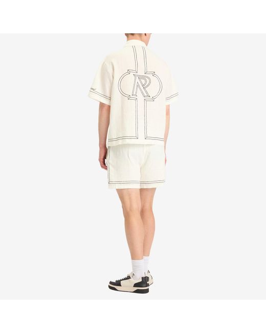 Represent White Border Vacation Shirt for men