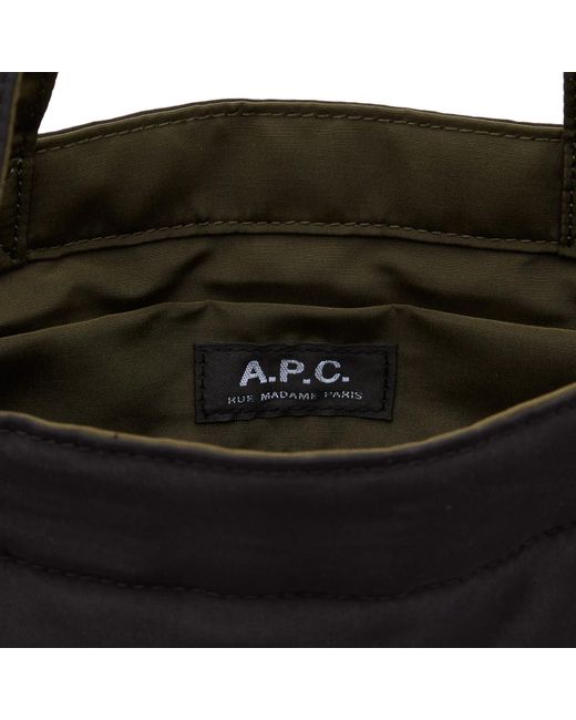 A.P.C. Black Lou Reversible Tote Bag for men