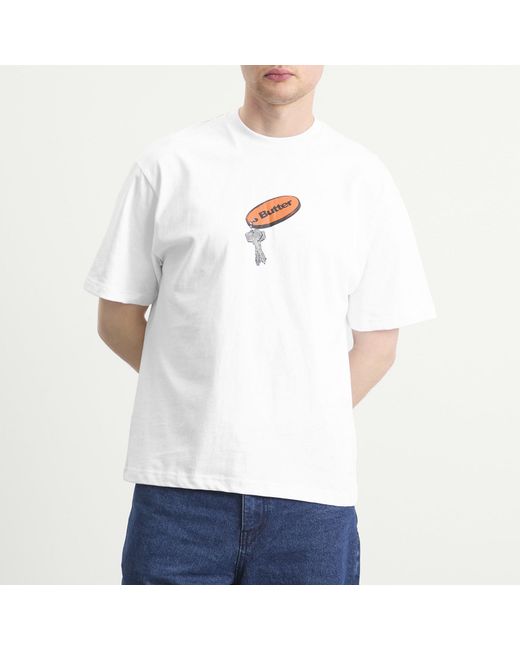 Butter Goods White Key Chain T-Shirt for men