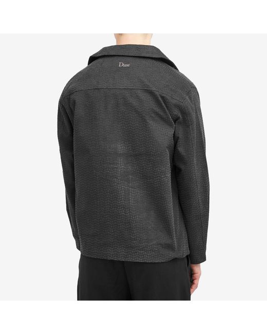 Dime Black Printed Cord Jacket for men