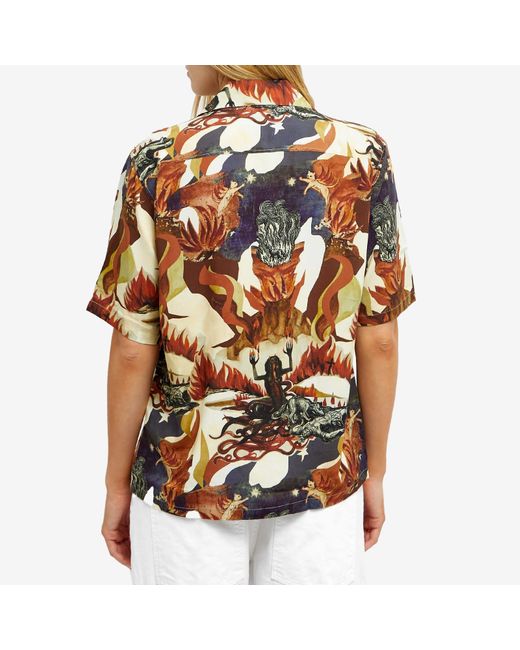 Aries Brown Cannibal Apocalypse Hawaiian Shirt for men