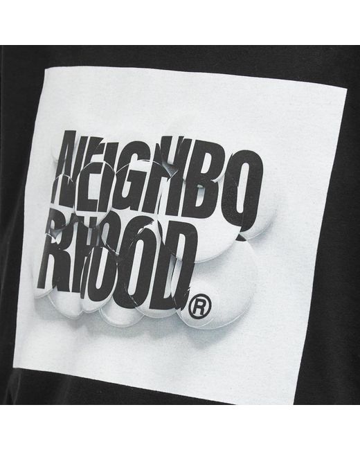 Neighborhood Black 28 Printed T-Shirt for men