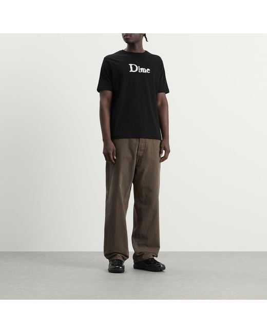 Dime Black Classic Spiked T-Shirt for men