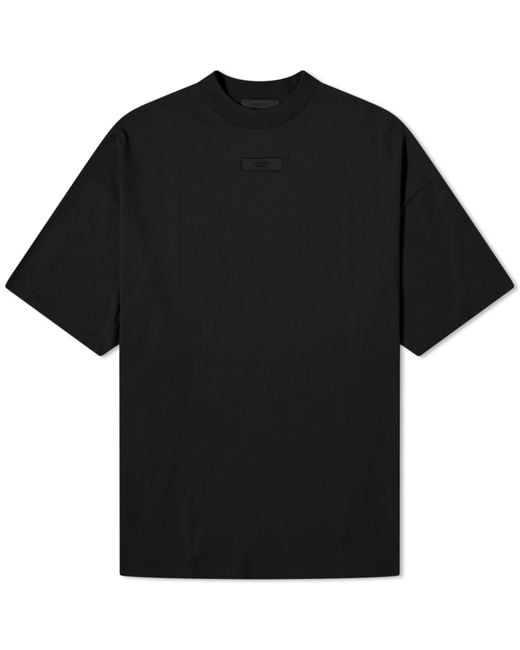 Fear Of God Black Spring Tab Crew Neck T-Shirt for men