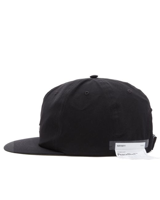 Satisfy Black Peaceshell 5-Panel Pinch Cap for men