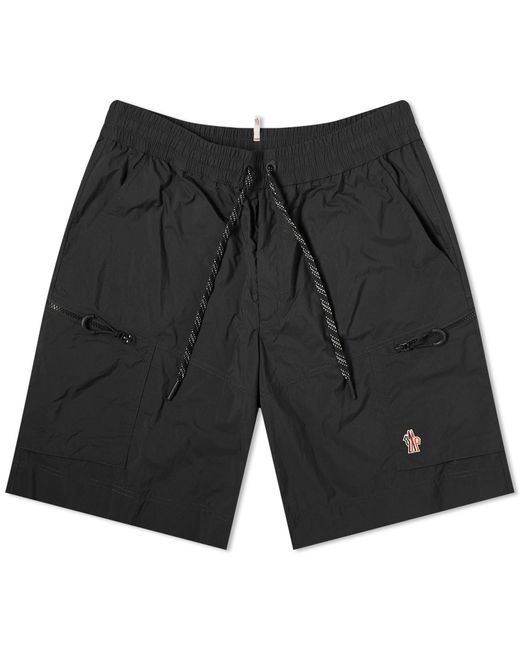 3 MONCLER GRENOBLE Black Ripstop Shorts for men