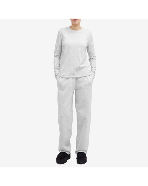 Skims White Relaxed Tees Long Sleeve T-Shirt