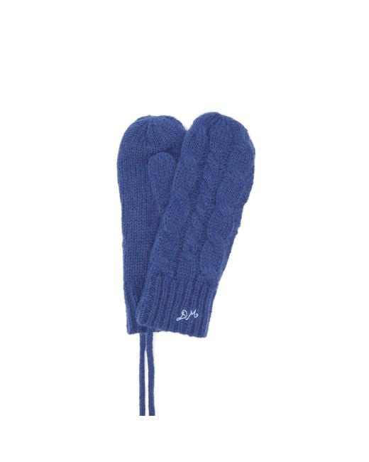 Damson Madder Blue Cable String Mittens