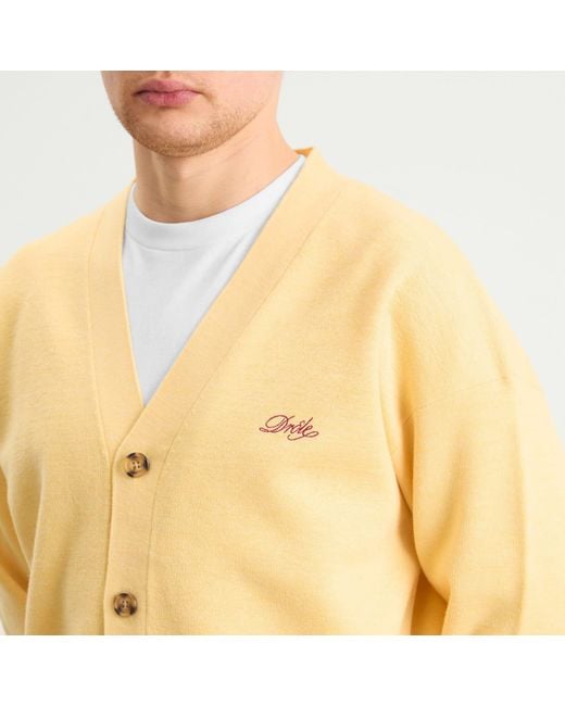 Drole de Monsieur Yellow Logo Cardigan for men