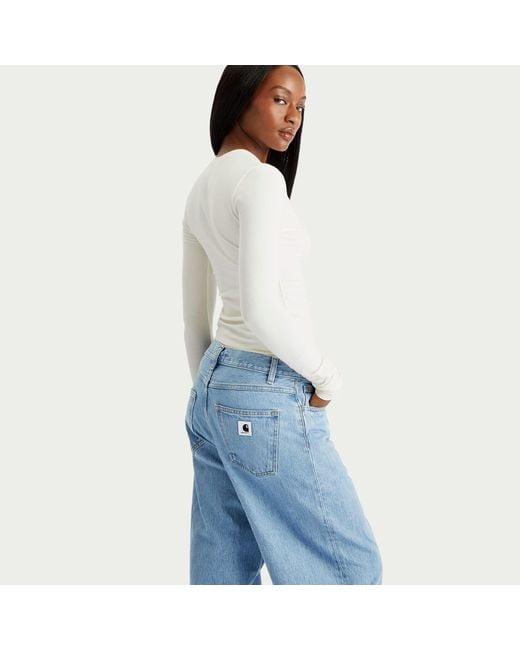 Skims White Cotton Jersey Long Sleeve T-Shirt