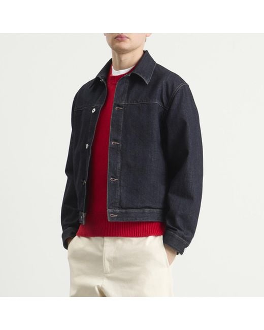 Jil Sander Blue Boxy Denim Jacket for men