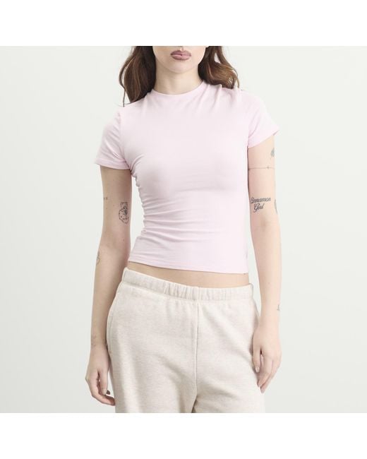 Skims Pink Cotton Jersey T-Shirt