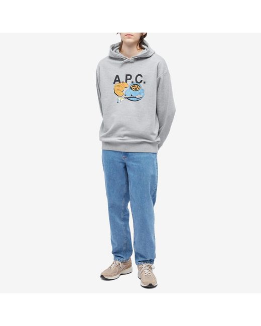 A.P.C. Gray End. X 'Coffee Club' Pierre Hoodie for men