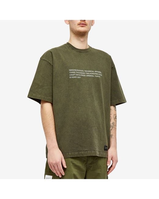 Neighborhood Green Pigment Dyed T-Shirt for men