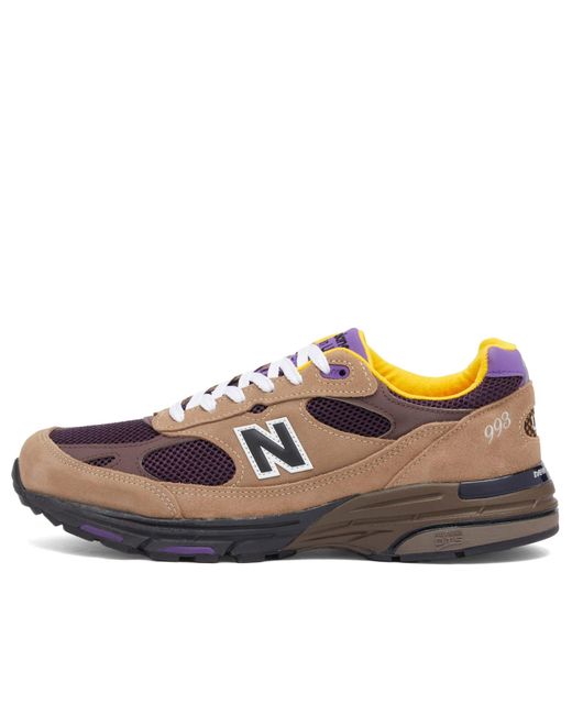 New Balance Brown Mushroom Velvet 993 Suede Sneakers