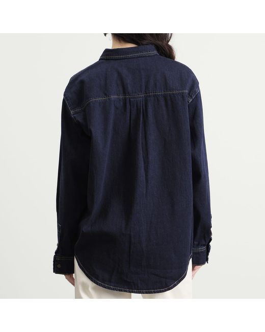 GOOD AMERICAN Blue Denim Oversized Shirt