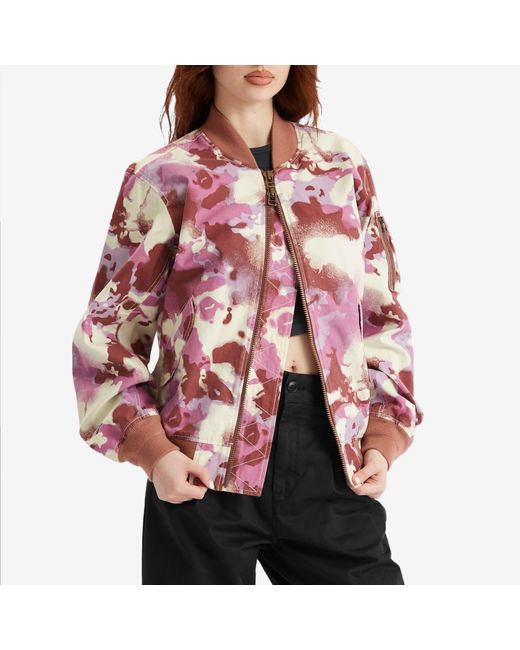 A Bathing Ape Pink Map Camo Bomber Jacket