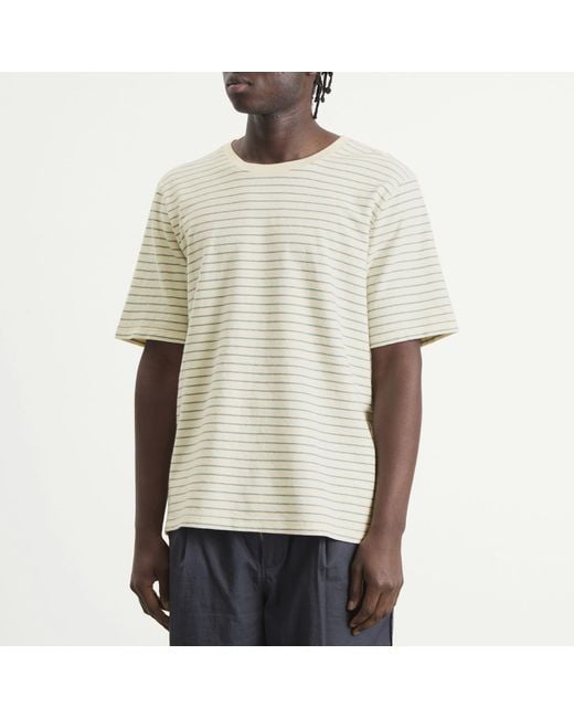 Folk Multicolor Textured Stripe T-Shirt for men