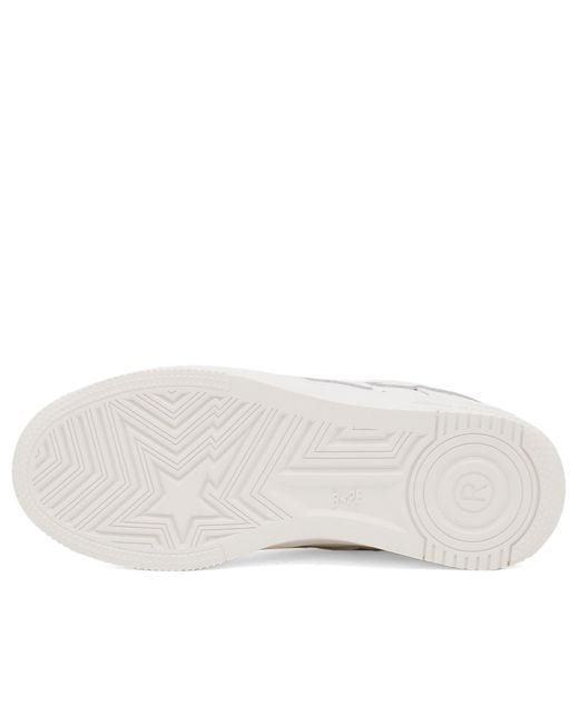 A Bathing Ape White Bape Sta #3 Sneakers