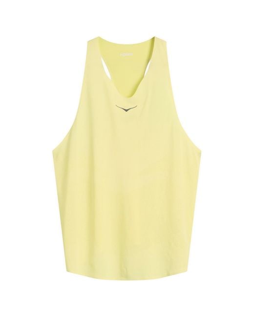 Hoka One One Yellow M Race Day Singlet for men