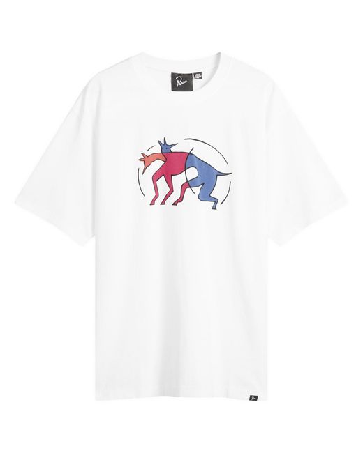 by Parra White The Zoomies T-Shirt for men