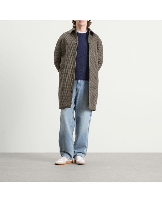 BOUND Blue Dexter Cropped Alpaca Jumper for men